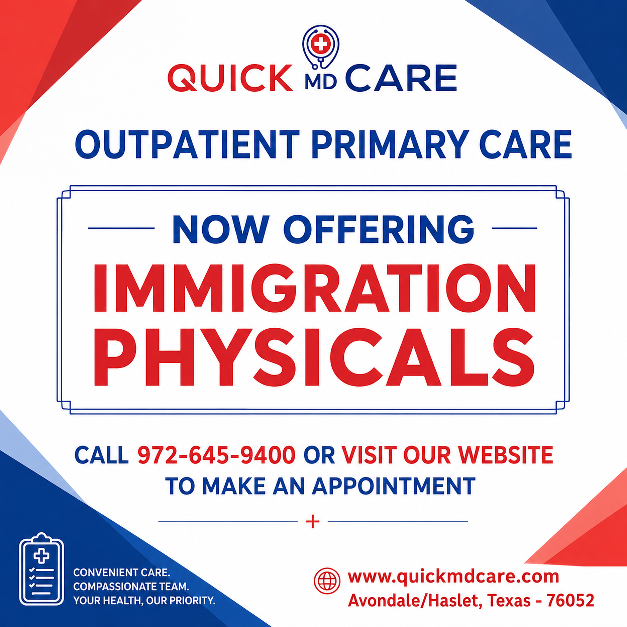 primary and pediatric care immigration Physicals at Avondale/Haslet